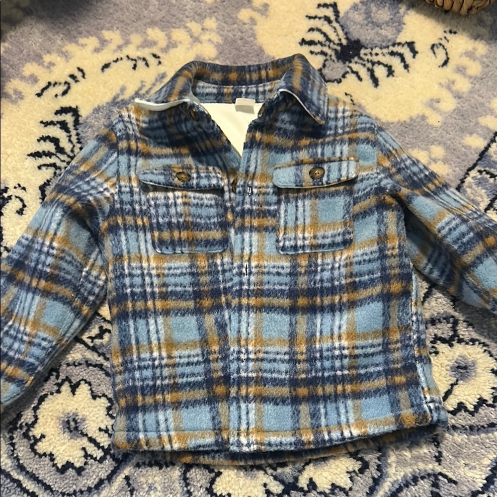 Carter's Blue and Brown Plaid Jacket NWT